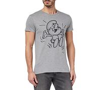 Les Schtroumpfs Men's Mesmurfts009 T-Shirt, Melange Grey, M
