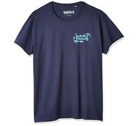 Les Schtroumpfs MESMURFTS002 Men's T-Shirt, Navy, M, Navy Blue, M