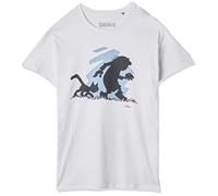 Les Schtroumpfs MESMURFTS005 T-Shirt, Grey Melange, XS, Men's, Melange Grey, XS