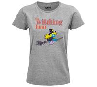 Les Schtroumpfs Women's Wosmurfts016 T-Shirt, Melange Grey, L