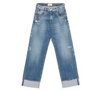 Les Temps des Cerises cuffed denim straight-leg jeans - Blue 30-31-32