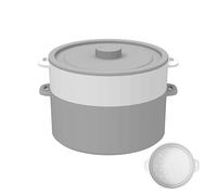 Les-Theresa 2L 2-Layer Microwave Rice Cooker Steamer Maker Steamer Set With Rice Scoop Microwave Steam Pot For Pasta, Potatoes, Vegetables (Grey)