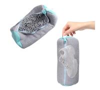Les-Theresa 2Pcs Shoe Washing Machine Bag, Shoe Washing Bag Reusable Laundry Shoe Bag with Zipper, Trainer Wash Bag Portable Shoe Laundry Bag, Shoes Washing Bag for Sneakers Canvas Tennis Shoes
