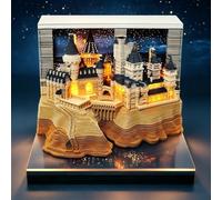 Les-Theresa 3D Desk Calendar 2027 Time Piece Calendar with Lights