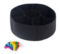 Les-Theresa 7 Grids Raised Garden Beds with Fabric Grow Bags - 3x3Ft Plant Container for Vegetables, Potatoes, Flowers - Planting Fabric Pots