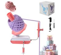 Les-Theresa Electric Yarn Winder for Crochet, Yarn Ball Winder Yarn Cake Winder Automatic, Wool Winder Electric Electric Wool Spinner Crochet Yarn Holder Perfect for DIY Crochet Machine (Pink-2)