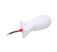 Les-Theresa Fishing Spod Bomb Environmental Carp Fishing Bait Rocket, Carp Bait Thrower Portable Bait Bomb Fishing, Bait Thrower Carp Feeder Large Bomb Float Lure Bait Holder Fishing (white)