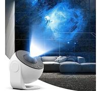 Les-Theresa Galaxy Projector Night Light, Galaxy Planetarium Sensory Lights with 12 Film Discs, 6500K HD Brightness, Auto Timer, 360° Rotation for Bedroom Decor & Kids Astronomy (White)