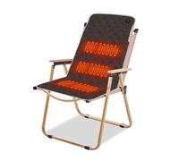 Les-Theresa Heated Seat Cushion Cover USB, Heating Pad Electric Seat 3 Temperature Levels Chair Heat Pad, Heated Cushion Rechargeable Heated Seat Pad for Office Chair, Camping, Home (Brown)