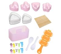 Les-Theresa Onigiri Mould 21Pcs Set, Japanese Rice Ball Mold Rice Ball Maker Mold, Triangular Sushi Mold Set, Onigiri Mould Kit DIY Sushi Roller for Home Kitchen