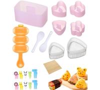 Les-Theresa Onigiri Mould Set 21Pcs Japanese Rice Ball Mold for Sushi
