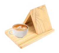 Les-Theresa Personalised Wooden Book Rest with Cup Holder, Reading Nook Stand for Coffee and Book Lovers Gifts