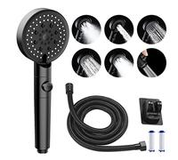 Les-Theresa Shower Head and Hose 2M 6 Spray Modes High Pressure Shower Head