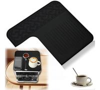 Les-Theresa Silicone Coffee Machine Top Mat for Ninja Luxe Espresso Coffee Machine ES601 & ES701 Accessories Mat, Waterproof Coffee Maker Top Protector Mat (Black)