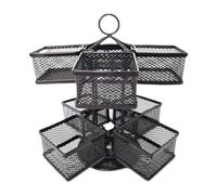 Les-Theresa Tea Bag Holder 360° Rotating, Tea Bag Organizer With 8 Compartments Tea Storage Organiser, Tea Station Metal Tea Bags Storage For Office Kitchen Counter Cabinet Pantry