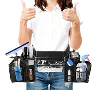 Les-Theresa Window Cleaning Tool Belt, Cleaner Tools Supplies Belt Adjustable Waist Belt Housekeeping, Cleaning Toolbelt Waterproof Work Belt Pouch for Home, Garden, Rv, Cleaning