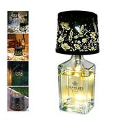 Les-Theresa Wireless Bottle Lamp, Lampshade Light Rechargeable Bottle Top Lamps, Led Wine Table Lamp Ip65 Bottle Top Lights with Shade for Living Bedroom Bars Restaurants