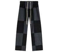 Les Tien Men's Patchwork Relaxed Pant Faded Black