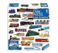 Les trains - Coffret livre et puzzle: Livre sur les trains avec un puzzle de 49 pièces