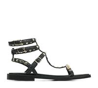 Les Tropéziennes par M. Belarbi Women's Coralia Flat Sandal, Black, 6 UK