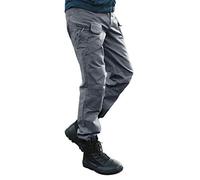 Les umes Men's Cargo Pants Military Tactical Trail Ripstop Combat Work Trousers, 34, Z-grey