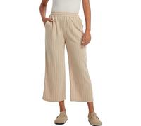 Les umes Womens Wide Leg Pants High Waist Linen Rayon Blend Harem Trousers Plus Size with Pockets Elastic Waist Casual Summer Khaki XL