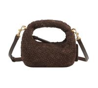 LES VISIONNAIRES Greta Micro weave Handbag Leather 20 cm brown