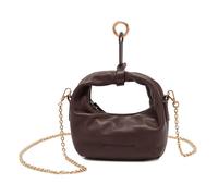 LES VISIONNAIRES Greta Nano Handbag Genuine Leather 17 cm brown
