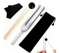 LeSage 432Hz Tuning Fork with Reflex Hammer for Healing & Sound Therapy - Aluminum Alloy Sensory Activator for Chakra Balancing, Non-Magnetic, Includes Carrying Pouch & Cleaning Cloth