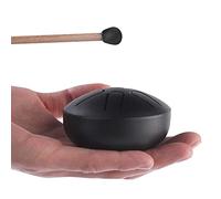 LeSage Buddha Stone Steel Tongue Drum, 3 Inch, 6 Note - Ethereal & Yoga Drum, Musical Percussion Instrument, Black