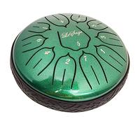 LeSage buddha stones steel tongue drum 6 inch 11 Note Healing Instruments Ethereal Drum percussion instruments for adults Yoga Meditation Green