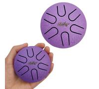 LeSage Mini Steel Tongue Drum Sound Therapy Instruments Meditation for Yoga Water Chakra 3 In 6 Note Pocket Drums