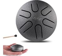 LeSage Steel Tongue Drum 3 Inch 6 Notes, Rain Drum Style Calming Percussion Instrument for Relaxation & Meditation, Musical Gift for Adults & Beginners