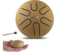 LeSage Steel Tongue Drum 3 Inch 6 Notes, Rain Drum Style Calming Percussion Instrument for Relaxation & Meditation, Musical Gift for Adults & Beginners