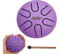 LeSage Steel Tongue Drum 3 Inch 6 Notes, Rain Drum Style Calming Percussion Instrument for Relaxation & Meditation, Musical Gift for Adults & Beginners