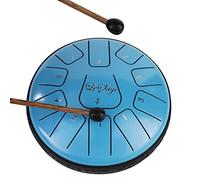 LeSage Steel Tongue Drum 6 Inch 11 Note Buddha Stone Drum Yoga Meditation Instrument Metal Drum for Sound Healing Ethereal Drum Handpan Percussion Rain Drum Blue