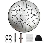 LeSage Steel Tongue Drum 6 Inch 11 Note, D Key Handpan Rain Drum for Outside Garden Sound Healing, Steel Alloy Ethereal BalmyDrum with Storage Bag, Percussion Instrument Gift for Beginner