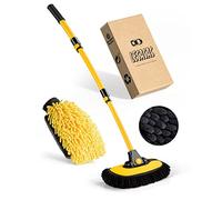 lesasas Car Wash Brush Kit, 50-102 cm Telescopic Chenille Mop and Mitt