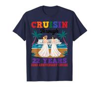 Lesbian 22nd Anniversary Cruising Through 22 Years Marriage T-Shirt