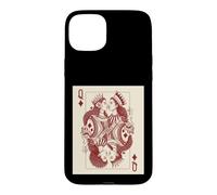 Lesbian Black Queen of Diamonds Card Gay Pride Melanin Locs Case for iPhone 15 Plus