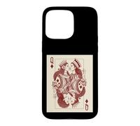 Lesbian Black Queen of Diamonds Card Gay Pride Melanin Locs Case for iPhone 15 Pro Max