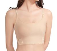 Lesbian Chest Binder Everyday Bra Tank Tops Breathable Underwear Mesh Corset Stretchy Flat Compression Bra Chest Binder Vest for Tomboy