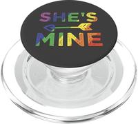Lesbian Couple She's Mine I'm Hers Matching LGBT Pride PopSockets PopGrip for MagSafe
