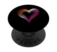 Lesbian Doodle Heart Human Rights Pride Month LGBTQ Ally PopSockets Adhesive PopGrip