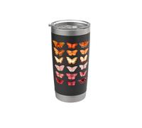 Lesbian Flag Colour Butterfly Subtle Sapphic Pride Aesthetic Stainless Steel Insulated Tumbler