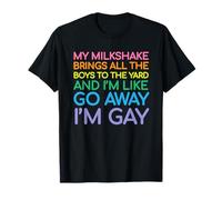 Lesbian flag gay pride Rainbow LGBT Funny Queer My milkshake T-Shirt