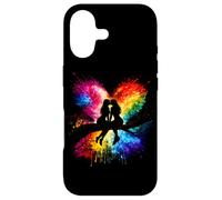 Lesbian Girls Kissing on Tree Branch Rainbow Silhouette Case for iPhone 17