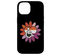Lesbian Les Pride Disabled Wheelchair Heart Flower Petals Case for iPhone 14