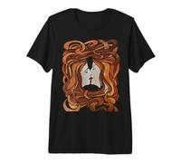 Lesbian Love Art Nouveau Style Vector Premium T-Shirt