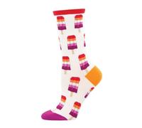 Lesbian Pops Ice Womens Funny Crew Novelty Cotton Socks White One Size